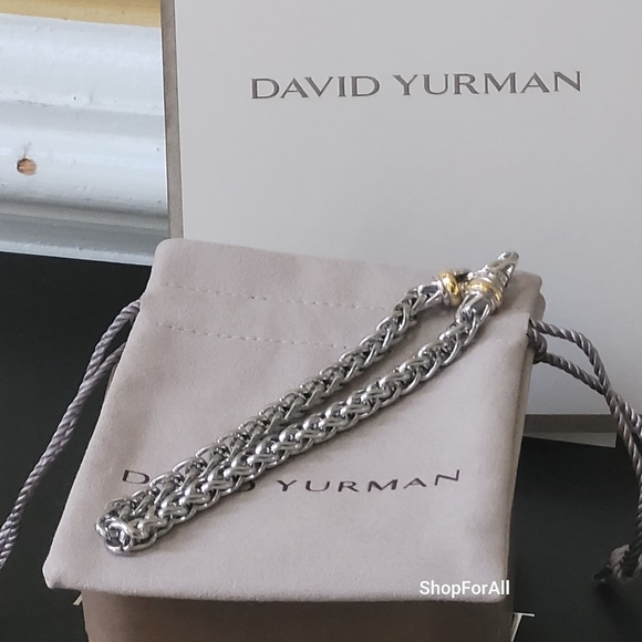 David Yurman Wheat Chain Braclet With Pouch - Picture 2 of 15